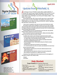 Baptist Builders Club April Newsletter